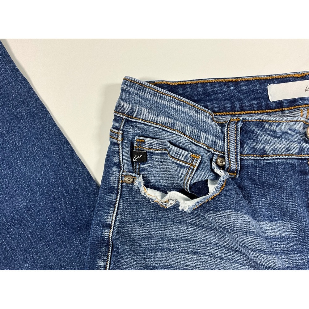 KanCan Mid Rise Ankle Skinny Jeans Distressed KC8376D Blue Size 11/29 - Picture 15 of 16